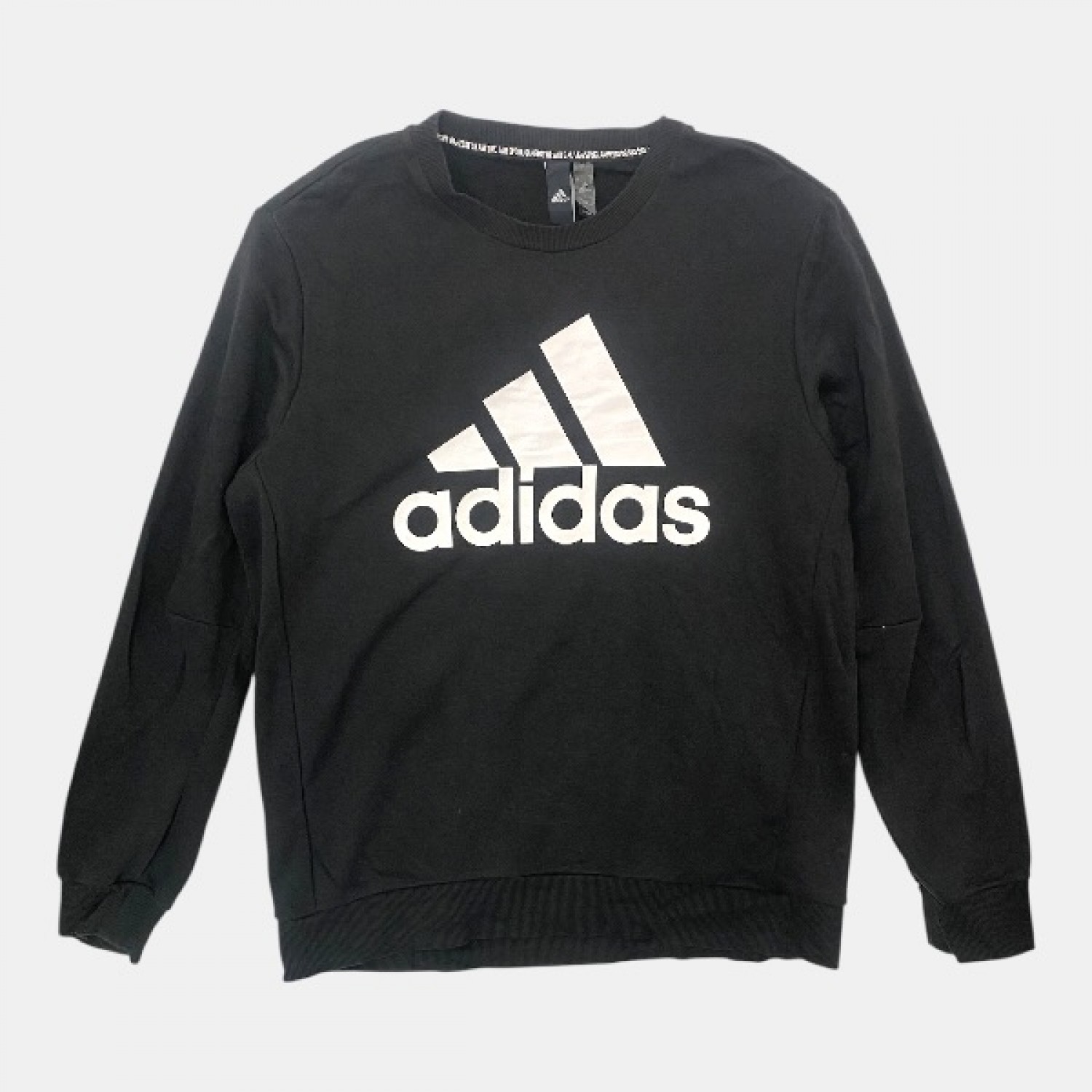 Adidas Ανδρικό Μαύρο Φούτερ με Μεγάλο Logo | Pre Owned